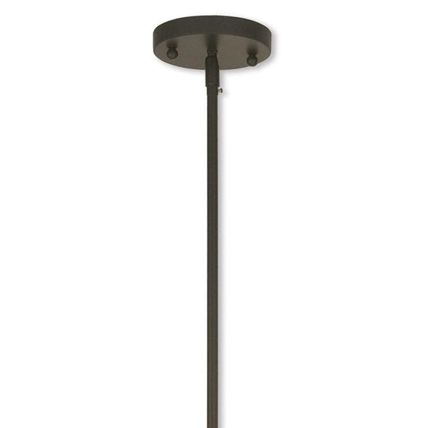 HomeRoots Bronze Four-Light Dimmable Chandelier - Elegant Design with Shades for Modern Interiors & Ambiance 687795