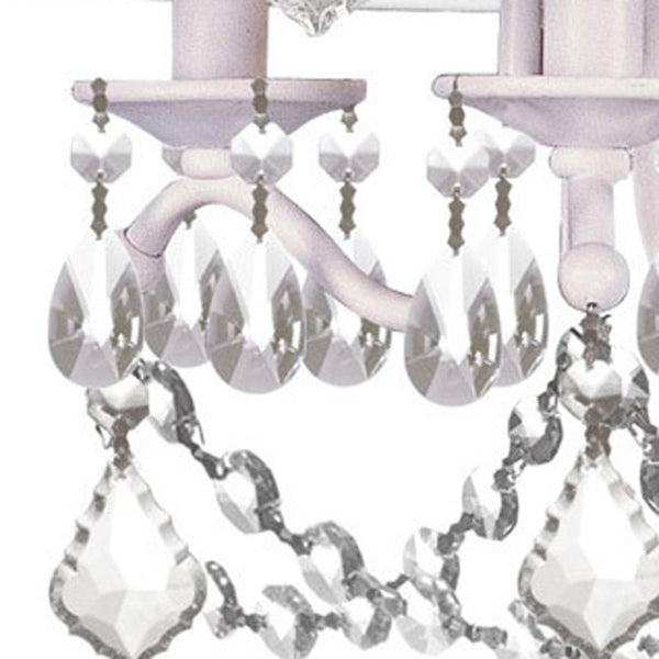 HomeRoots White Three-Light Dimmable Chandelier – Modern Cylindrical Shades for Versatile Home Lighting Decor 687798