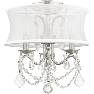 HomeRoots Three Light Dimmable Chandelier - Modern Cylinder Shades for Adjustable Ambiance in Any Room 687799