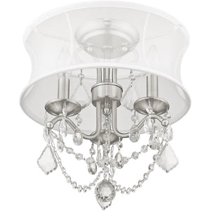 HomeRoots Three Light Dimmable Chandelier - Modern Cylinder Shades for Adjustable Ambiance in Any Room 687799