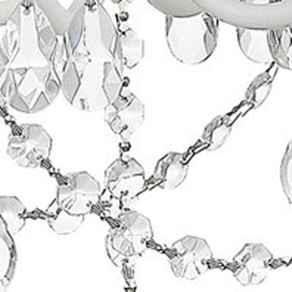 HomeRoots White Modern Four-Light Dimmable Chandelier with Cylinder Shades for Stylish Ambient Lighting 687800