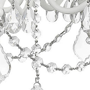 HomeRoots White Modern Four-Light Dimmable Chandelier with Cylinder Shades for Stylish Ambient Lighting 687800