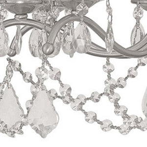 HomeRoots Eight Light Dimmable Chandelier - Modern Cylinder Design with Steel Shades for Elegant Spaces 687805