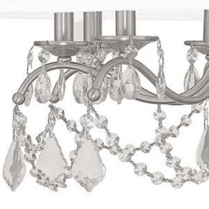 HomeRoots Eight Light Dimmable Chandelier - Modern Cylinder Design with Steel Shades for Elegant Spaces 687805