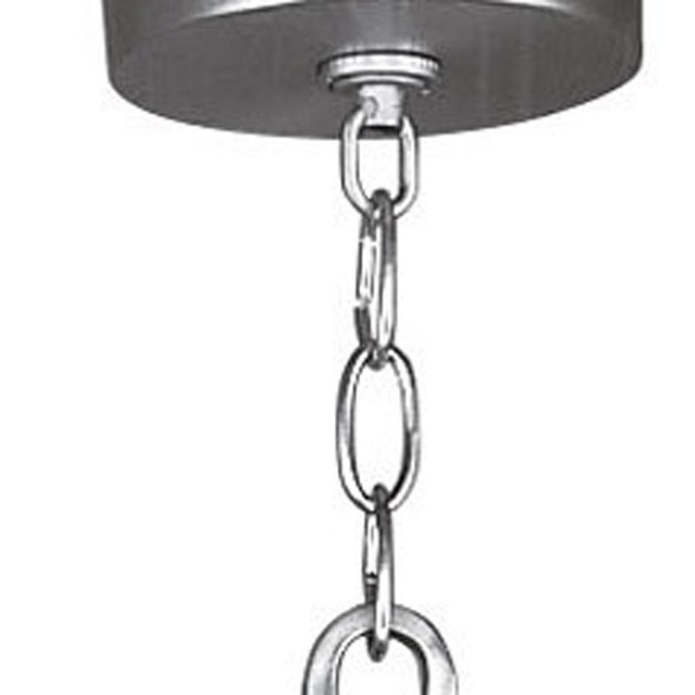 HomeRoots Nickel Seven-Light Dimmable Chandelier – Modern Metal Design with Soft Shades for Elegant Spaces 687806