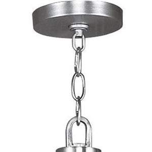 HomeRoots Nickel Seven-Light Dimmable Chandelier – Modern Metal Design with Soft Shades for Elegant Spaces 687806
