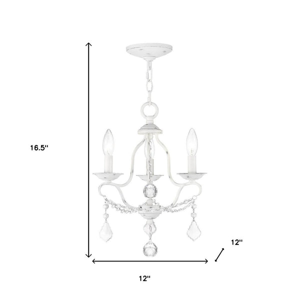 HomeRoots Three Light Dimmable Chandelier - Modern Steel Fixture with Cylindrical Shades for Stylish Spaces 687807