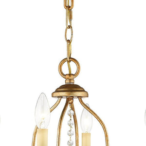 HomeRoots Four Light Dimmable Chandelier - Stylish Cylinder Shades for Modern Spaces & Ambient Lighting 687809