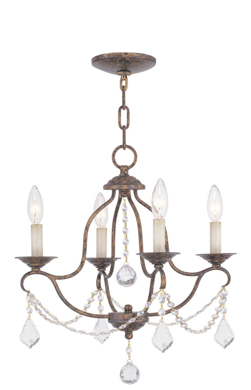 HomeRoots Four Light Dimmable Chandelier - Modern Cylinder Shades for Elegant Ambiance in Any Space 687811