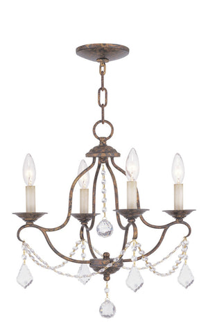 HomeRoots Four Light Dimmable Chandelier - Modern Cylinder Shades for Elegant Ambiance in Any Space 687811