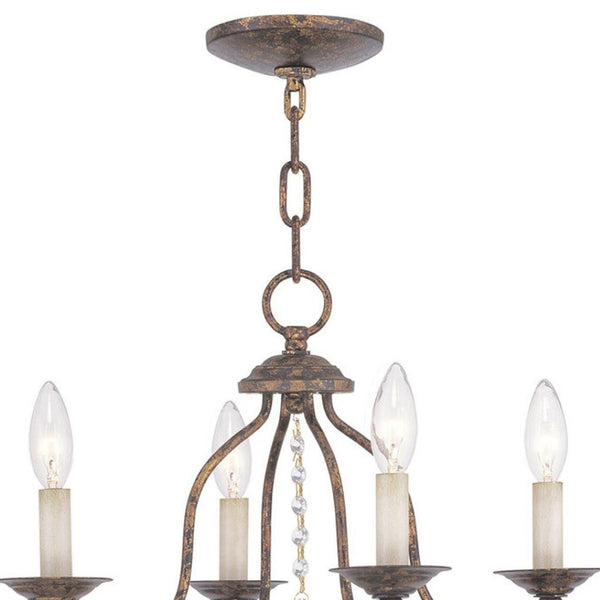 HomeRoots Four Light Dimmable Chandelier - Modern Cylinder Shades for Elegant Ambiance in Any Space 687811