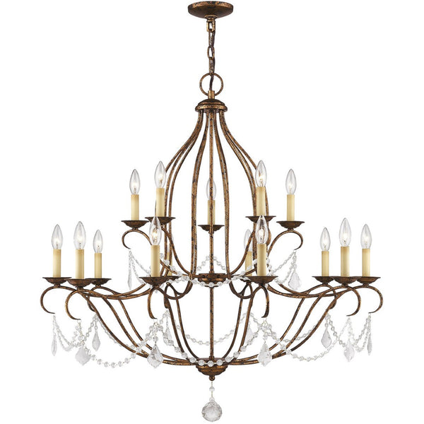 HomeRoots Multi Light Dimmable Chandelier – Modern Cylindrical Design with Adjustable Ambiance for Any Space 687821