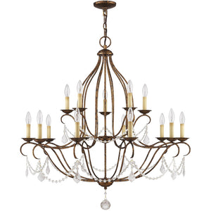 HomeRoots Multi Light Dimmable Chandelier – Modern Cylindrical Design with Adjustable Ambiance for Any Space 687821