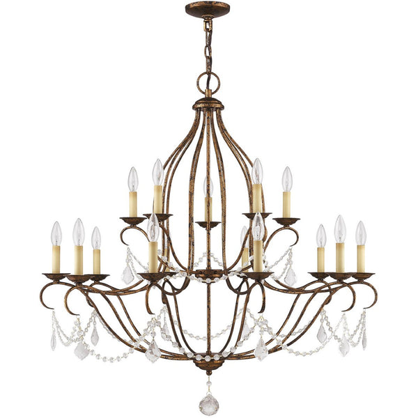 HomeRoots Multi Light Dimmable Chandelier – Modern Cylindrical Design with Adjustable Ambiance for Any Space 687821