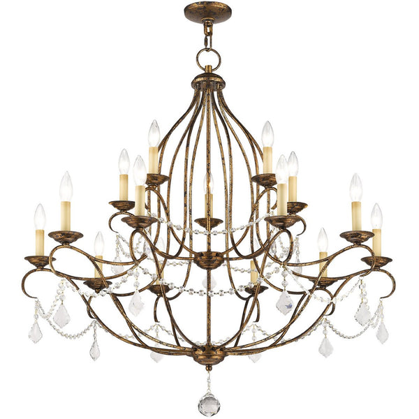 HomeRoots Multi Light Dimmable Chandelier – Modern Cylindrical Design with Adjustable Ambiance for Any Space 687821