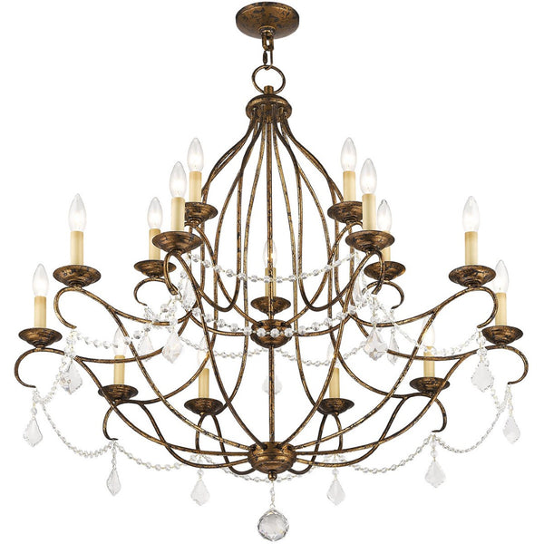 HomeRoots Multi Light Dimmable Chandelier – Modern Cylindrical Design with Adjustable Ambiance for Any Space 687821