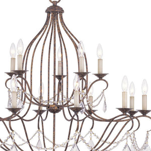 HomeRoots Multi Light Dimmable Chandelier – Modern Cylindrical Design with Adjustable Ambiance for Any Space 687821