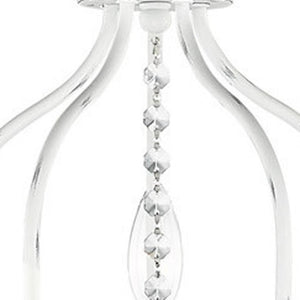 HomeRoots Five Light Dimmable Chandelier - Modern Cylindrical Shades for Elegant Home Ambiance & Style Upgrade 687823