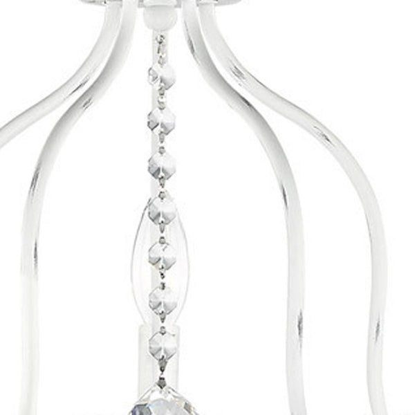 HomeRoots Five Light Dimmable Chandelier - Modern Cylindrical Shades for Elegant Home Ambiance & Style Upgrade 687823