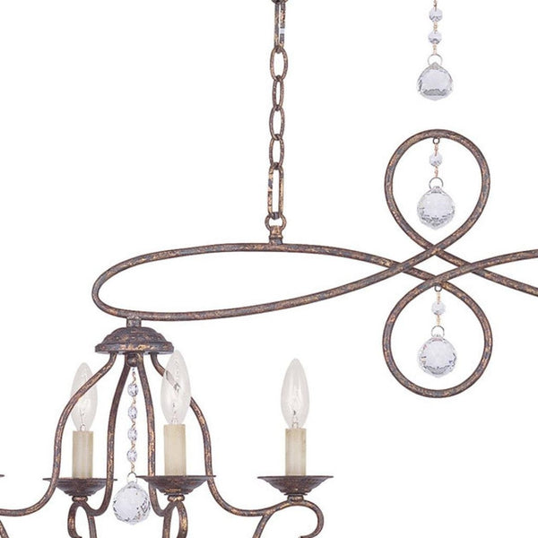 HomeRoots Eight Light Dimmable Chandelier - Contemporary Cylinder Design with Steel Shades for Elegant Spaces 687827