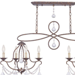 HomeRoots Eight Light Dimmable Chandelier - Contemporary Cylinder Design with Steel Shades for Elegant Spaces 687827
