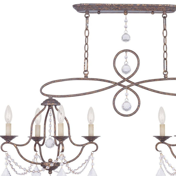 HomeRoots Eight Light Dimmable Chandelier - Contemporary Cylinder Design with Steel Shades for Elegant Spaces 687827