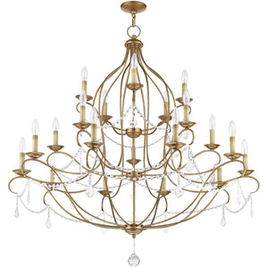 HomeRoots Twelve Light Dimmable Chandelier - Sleek Cylindrical Shades for Modern Elegance & Versatile Lighting 687829