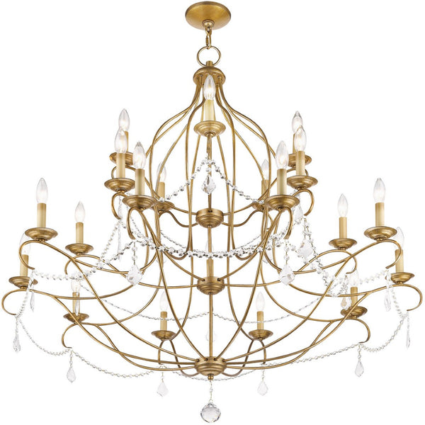 HomeRoots Twelve Light Dimmable Chandelier - Sleek Cylindrical Shades for Modern Elegance & Versatile Lighting 687829