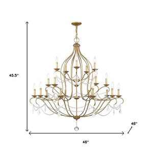 HomeRoots Twelve Light Dimmable Chandelier - Sleek Cylindrical Shades for Modern Elegance & Versatile Lighting 687829