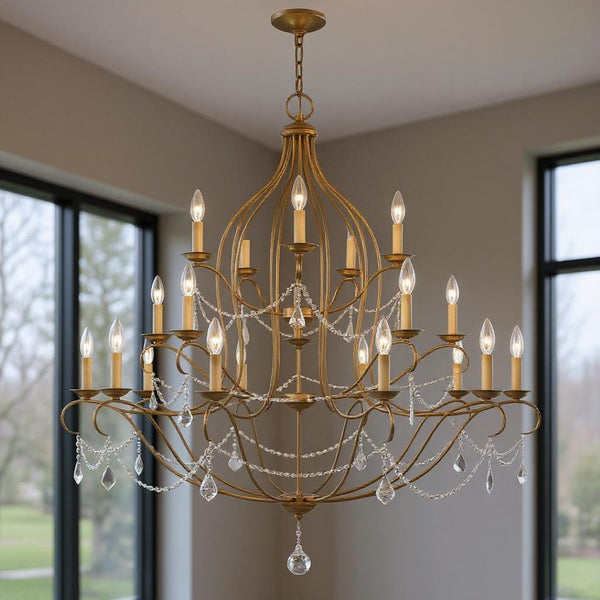 HomeRoots Twelve Light Dimmable Chandelier - Sleek Cylindrical Shades for Modern Elegance & Versatile Lighting 687829