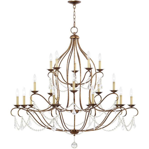 HomeRoots Bronze Multi-Light Dimmable Chandelier with Elegant Cylinder Shades for Stylish Home Illumination 687830