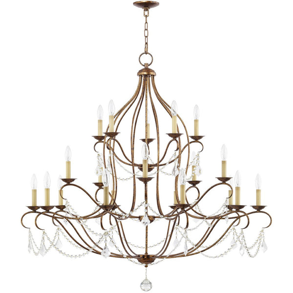 HomeRoots Bronze Multi-Light Dimmable Chandelier with Elegant Cylinder Shades for Stylish Home Illumination 687830