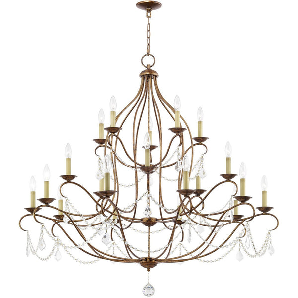 HomeRoots Bronze Multi-Light Dimmable Chandelier with Elegant Cylinder Shades for Stylish Home Illumination 687830
