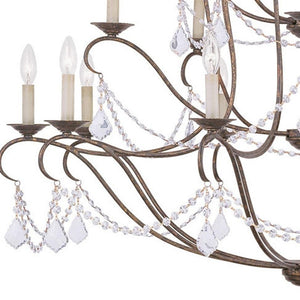 HomeRoots Bronze Multi-Light Dimmable Chandelier with Elegant Cylinder Shades for Stylish Home Illumination 687830