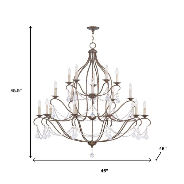 HomeRoots Bronze Multi-Light Dimmable Chandelier with Elegant Cylinder Shades for Stylish Home Illumination 687830