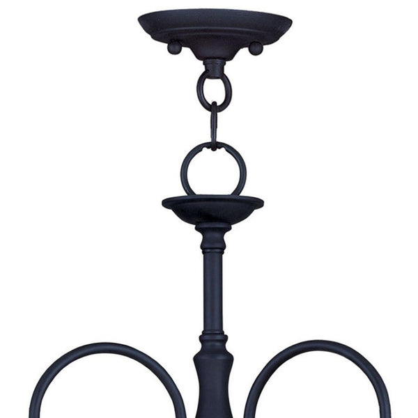 HomeRoots Black Modern Three-Light Dimmable Chandelier with Cylinder Shades for Stylish Home Illumination 687831