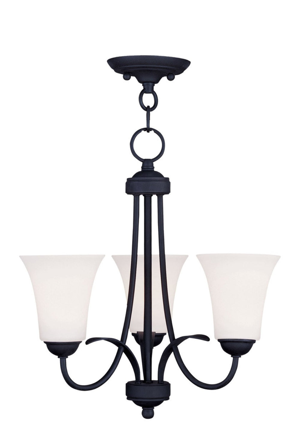 HomeRoots Black Modern Dimmable Chandelier with Unique Cylinder Shades for Stylish Home Lighting Solutions 687832