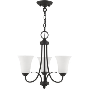 HomeRoots Black Modern Dimmable Chandelier with Unique Cylinder Shades for Stylish Home Lighting Solutions 687832