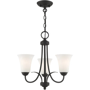 HomeRoots Black Modern Dimmable Chandelier with Unique Cylinder Shades for Stylish Home Lighting Solutions 687832