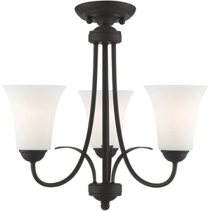 HomeRoots Black Modern Dimmable Chandelier with Unique Cylinder Shades for Stylish Home Lighting Solutions 687832