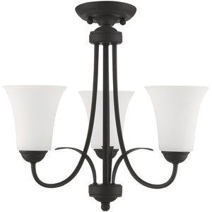 HomeRoots Black Modern Dimmable Chandelier with Unique Cylinder Shades for Stylish Home Lighting Solutions 687832