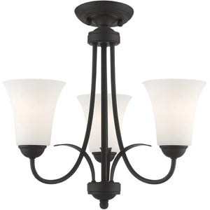 HomeRoots Black Modern Dimmable Chandelier with Unique Cylinder Shades for Stylish Home Lighting Solutions 687832