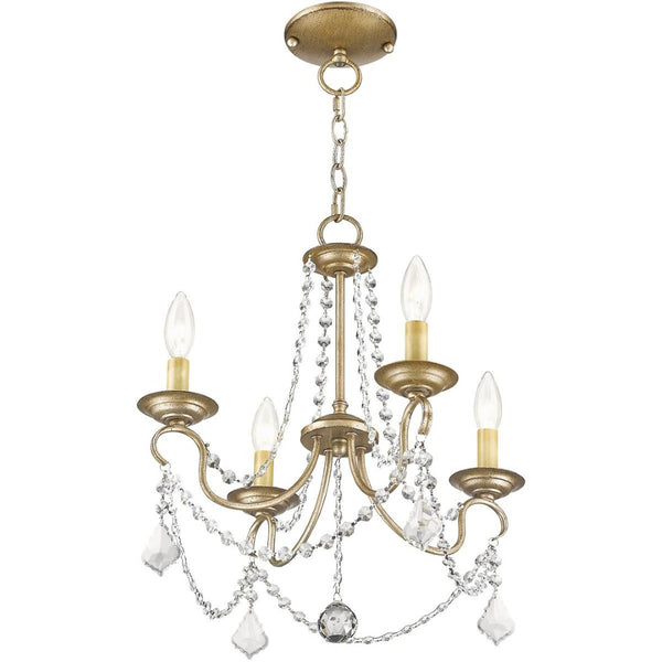 HomeRoots Silver Four-Light Dimmable Chandelier with Contemporary Cylinder Shades for Modern Home Décor 687838