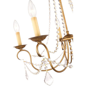 HomeRoots Five Light Dimmable Chandelier with Stylish Steel Shades - Modern Elegance for Any Room Ambiance 687840