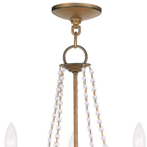 HomeRoots Five Light Dimmable Chandelier with Stylish Steel Shades - Modern Elegance for Any Room Ambiance 687840