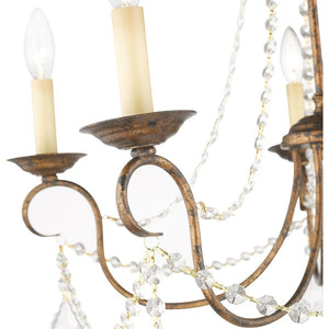 HomeRoots Five Light Dimmable Chandelier - Modern Cylinder Design with Steel Shades for Versatile Illumination 687841