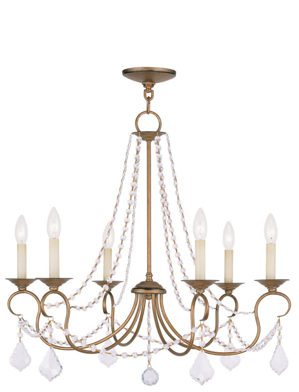 HomeRoots Six Light Dimmable Chandelier – Modern Cylinder Design with Steel Shades for Stylish Ambiance 687845