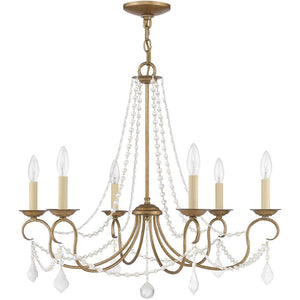 HomeRoots Six Light Dimmable Chandelier – Modern Cylinder Design with Steel Shades for Stylish Ambiance 687845