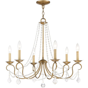 HomeRoots Six Light Dimmable Chandelier – Modern Cylinder Design with Steel Shades for Stylish Ambiance 687845
