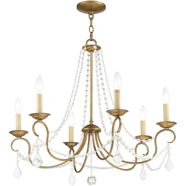 HomeRoots Six Light Dimmable Chandelier – Modern Cylinder Design with Steel Shades for Stylish Ambiance 687845